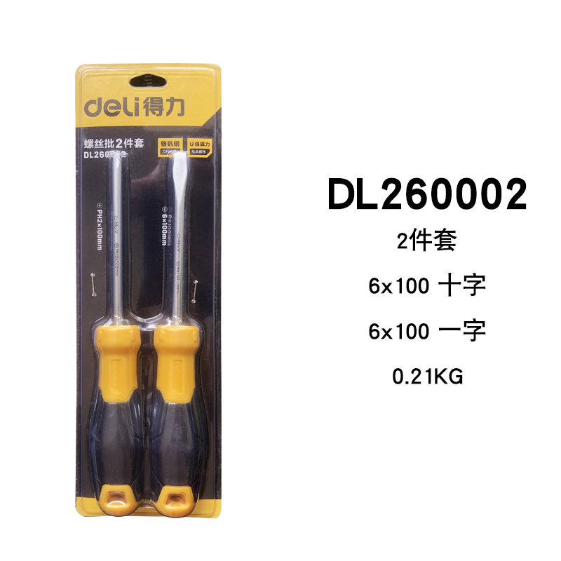 Délix destornillador doméstico cruzada un conjunto de mantenimiento de destornillador mango de goma DL3502 grupo de tornillo de ciruela pequeña batch