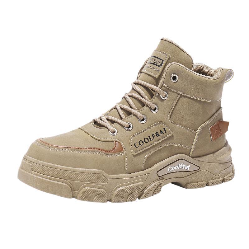 Zapatos masculinos de otoño nuevos zapatos Martin de Alta Parte la tendencia masculina 100 zapatos de trabajo antideslizantes de fondo grueso zapatos de trabajo de ocio botas cortas