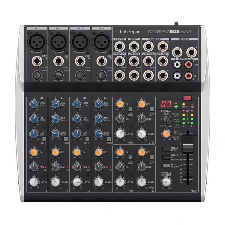 BEHRINGER/百灵达1202SFX 专业12路直播调音台小型混响音器带效果