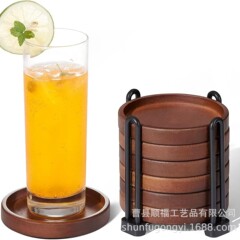 木製シンプルなコースター家庭用リビングルーム寝室レストラン多目的木製デスクトップティーカップ断熱ベースコースター