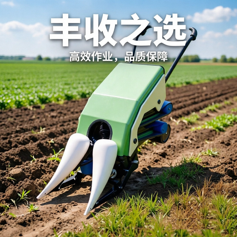 New hand-pushed chive cutter, electric chive harvesting machine that preserves roots and leaves stalks, lays them flat without damaging the roots