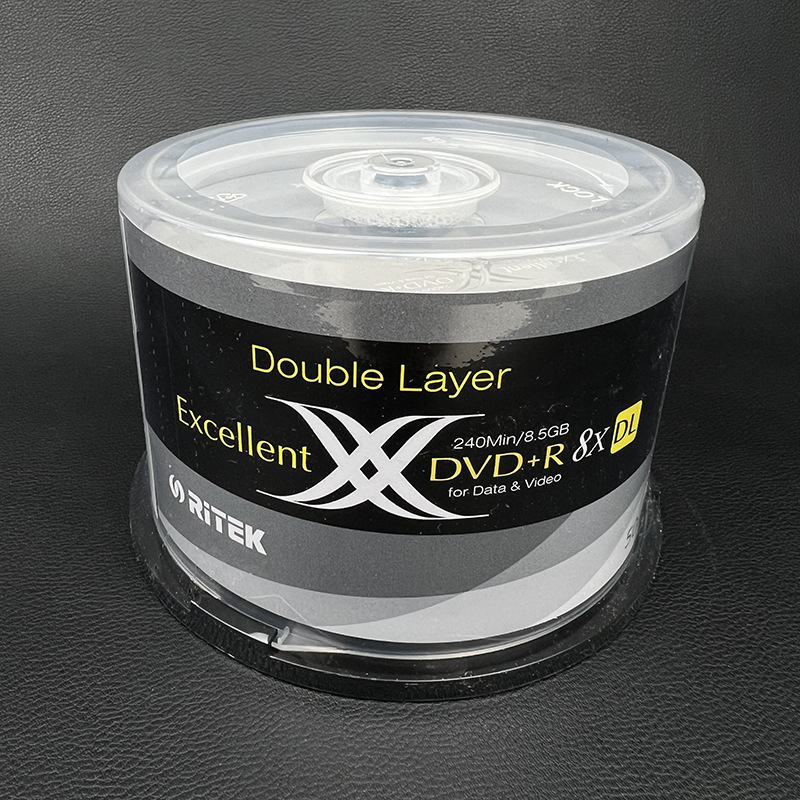 RITEK铼德D9盘DVD+R DL刻录盘8.5G空白光盘8g大容量DVD空白光碟