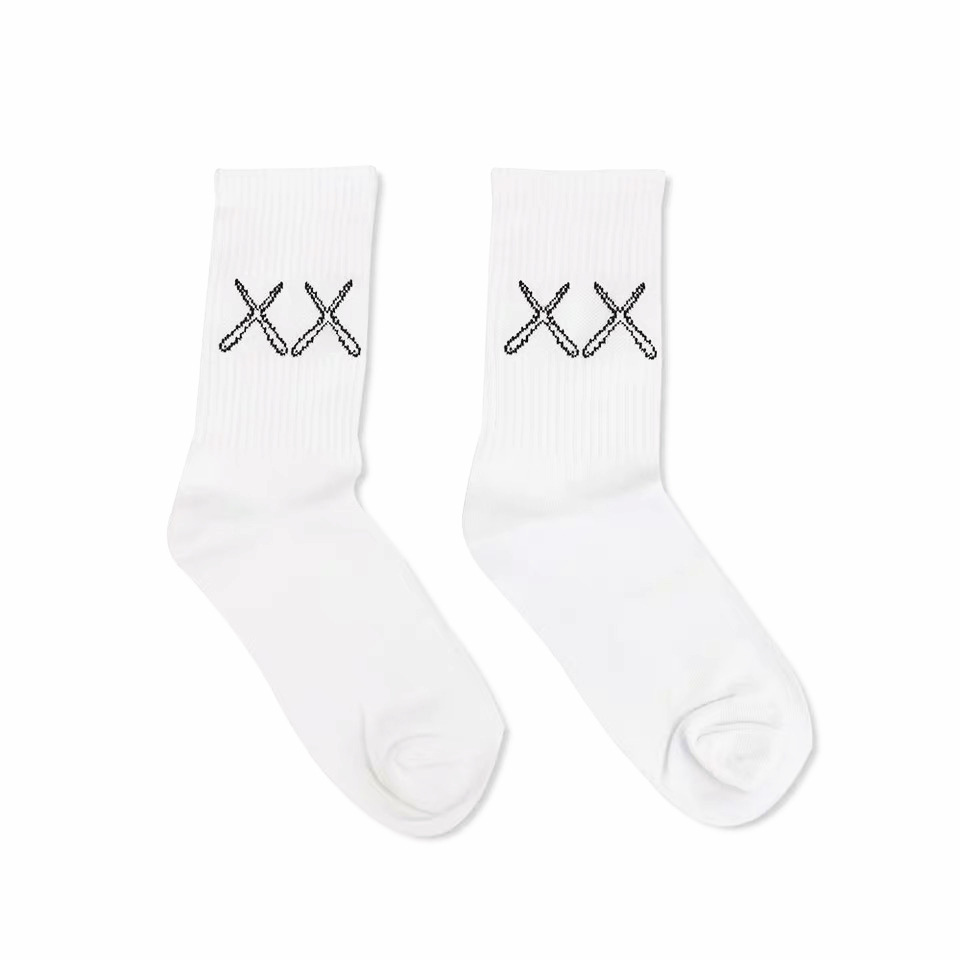 Chaussettes mi-mollet unisexes en pur coton, couleur unie, noir et blanc, style basket-ball, cross-street, 2025d_voghion.com