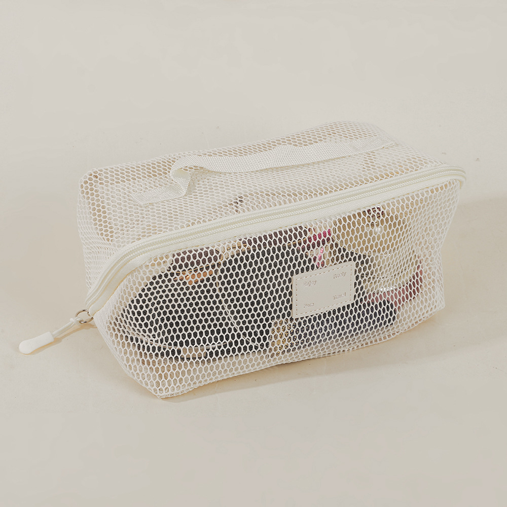 Travel Mesh Toiletry Bag Organiser With Partitioned Storage_voghion.com