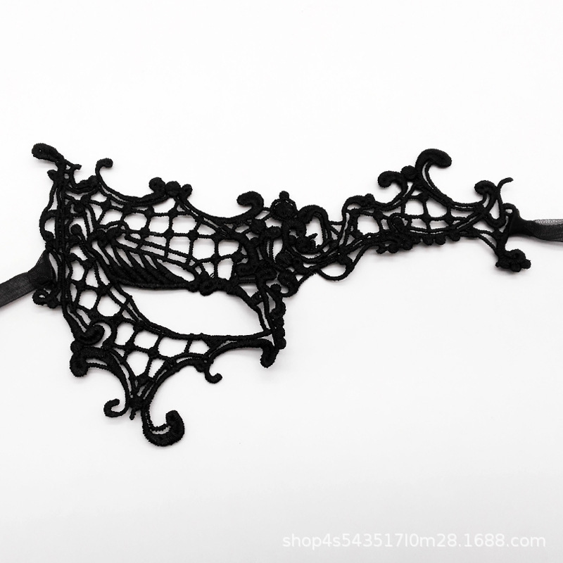 Ventas transfronterizas de encaje sexy de un solo ojo máscara de media cara fiesta máscara de ojos sexy espectáculo de cine y televisión accesorios de vestuario