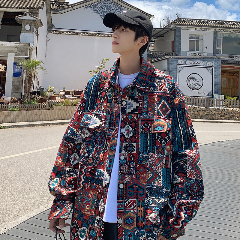 Giacca da uomo in stile nazionale primaverile e autunnale, moda casual cinese chic, stile ruffiano jacquard, bel cappotto_voghion.com
