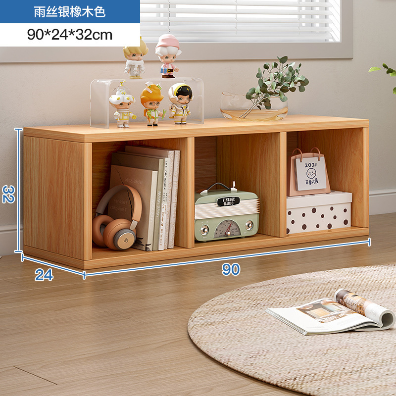 Estante de cosméticos de estilo crema, gabinete de rejilla de piso a techo lateral de mesa, gabinete de ocho compartillas, gabinete de almacenamiento de perfumes para productos para el cuidado de la piel