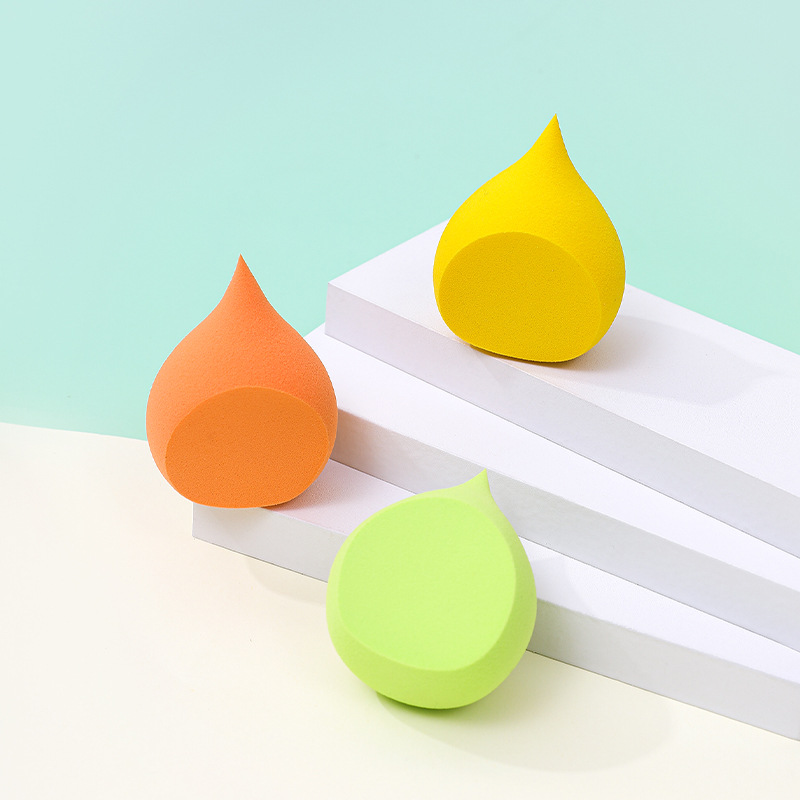 Personalización de gota transfronteriza huevo de maquillaje polvo suave no látex cortar un cuchillo de forma especial esponja huevo herramienta de maquillaje
