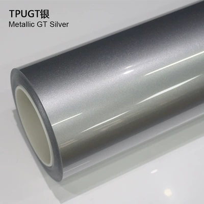 Auto Color Change Film film, self-healing, scratch-resistant, full car wrap - tpu-gt-silver-1524m15m