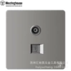Two-position TV and computer socket panel