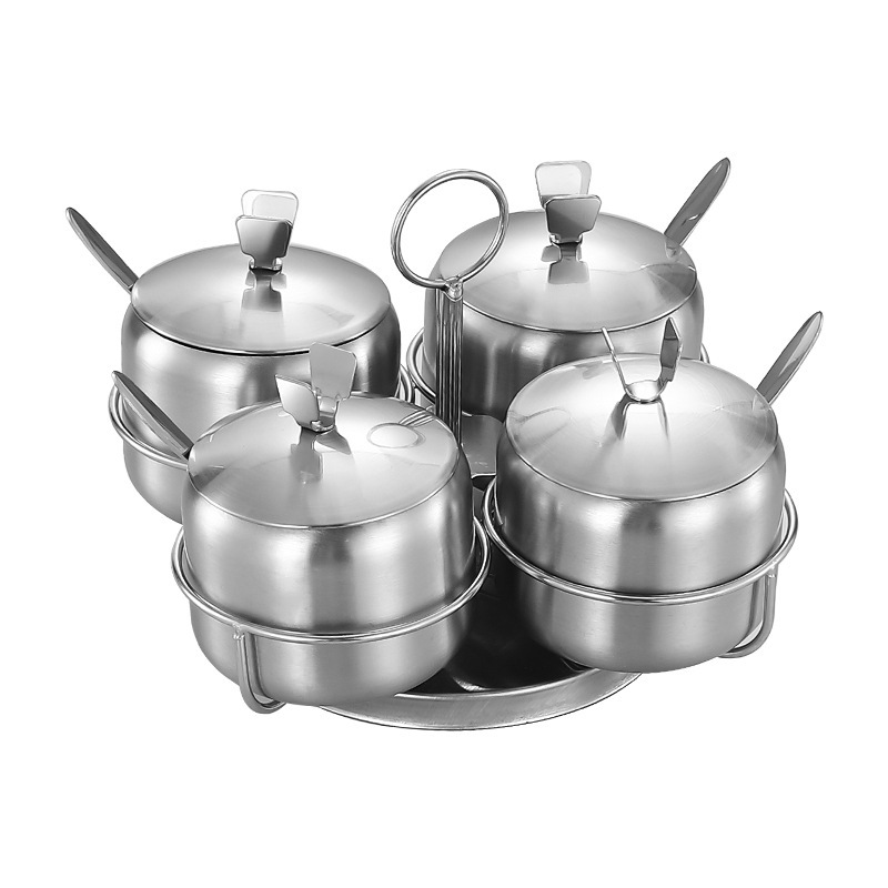 家庭用304食品級韓国式ステンレス調味料缶唐辛子油缶塩缶台所用品調味缶卸売り|undefined
