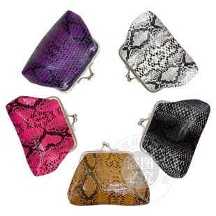 Factory Direct Sale Women's Hot-Selling Cute Coin Purse Pu Snake Pattern Makeup Coin Data Cable Sodium Collection Wallet Mini Bag