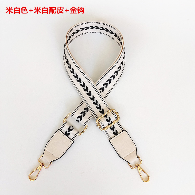 Rice White + Rice White with leather + gold hook