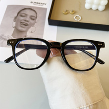 2021新款韩版TR90复古米钉平光镜女网红ins防蓝光眼镜近视眼镜架