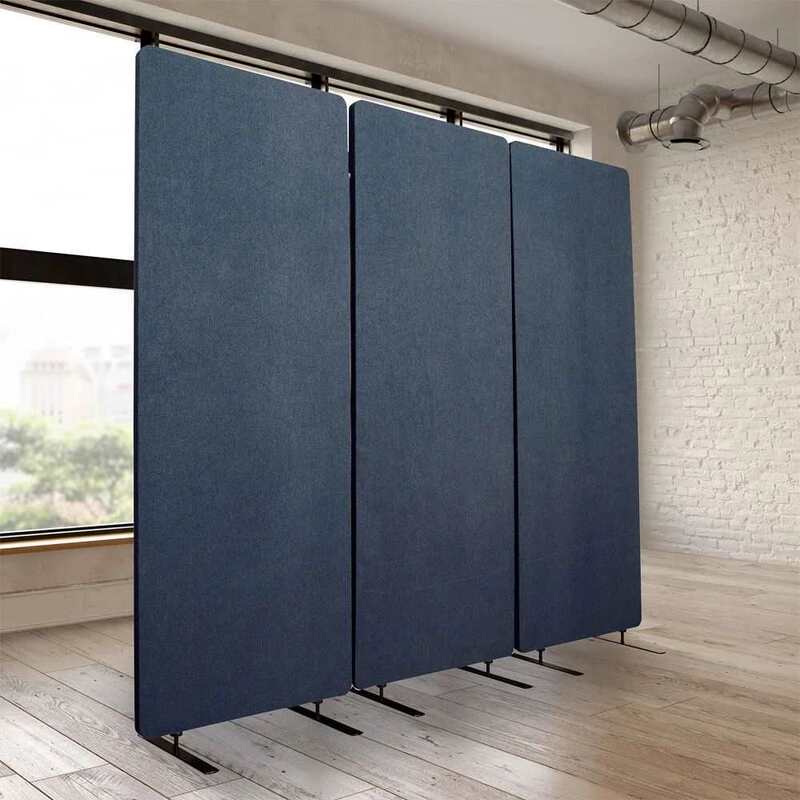 Simple Self-Installable Soundproof Partition Wall for Rooms, Movable Soundproof Partition Screen for Factories, Ceiling-Mounted Screen
