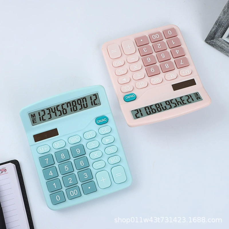 办公女神款可爱学生太阳能网红迷你高颜值计算器可定LOGO KK-837C