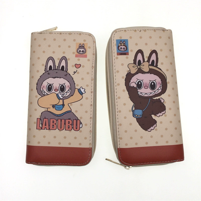 Длинный кожаный кошелек? polyurethane card holder with zipper, интернет-селебрити