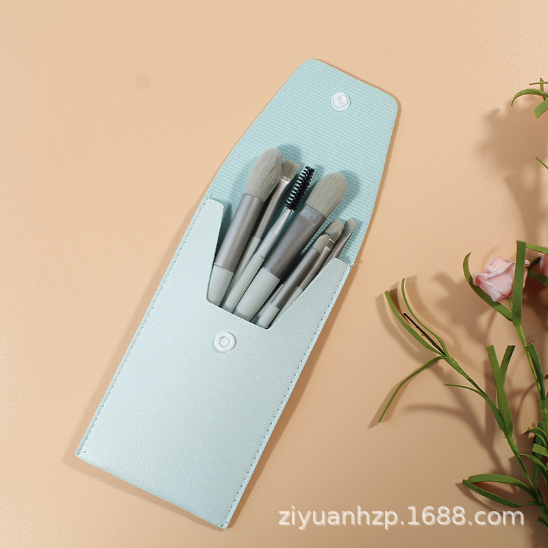 Venta directa de fábrica ocho 8 macarons maquillaje cepillo principiante portátil corrector cepillo base cepillo maquillaje cepillo conjunto completo transfronterizo