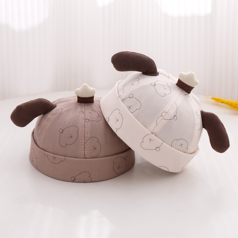 Sombrero para bebés primavera y otoño ajustable gorra de piel de melón para bebés extraña gorra gorra gor