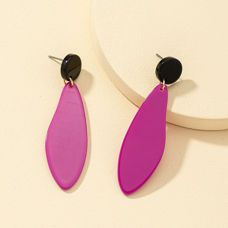 Retro acrylic fashionable earrings, accessory, 2021 collection, European style