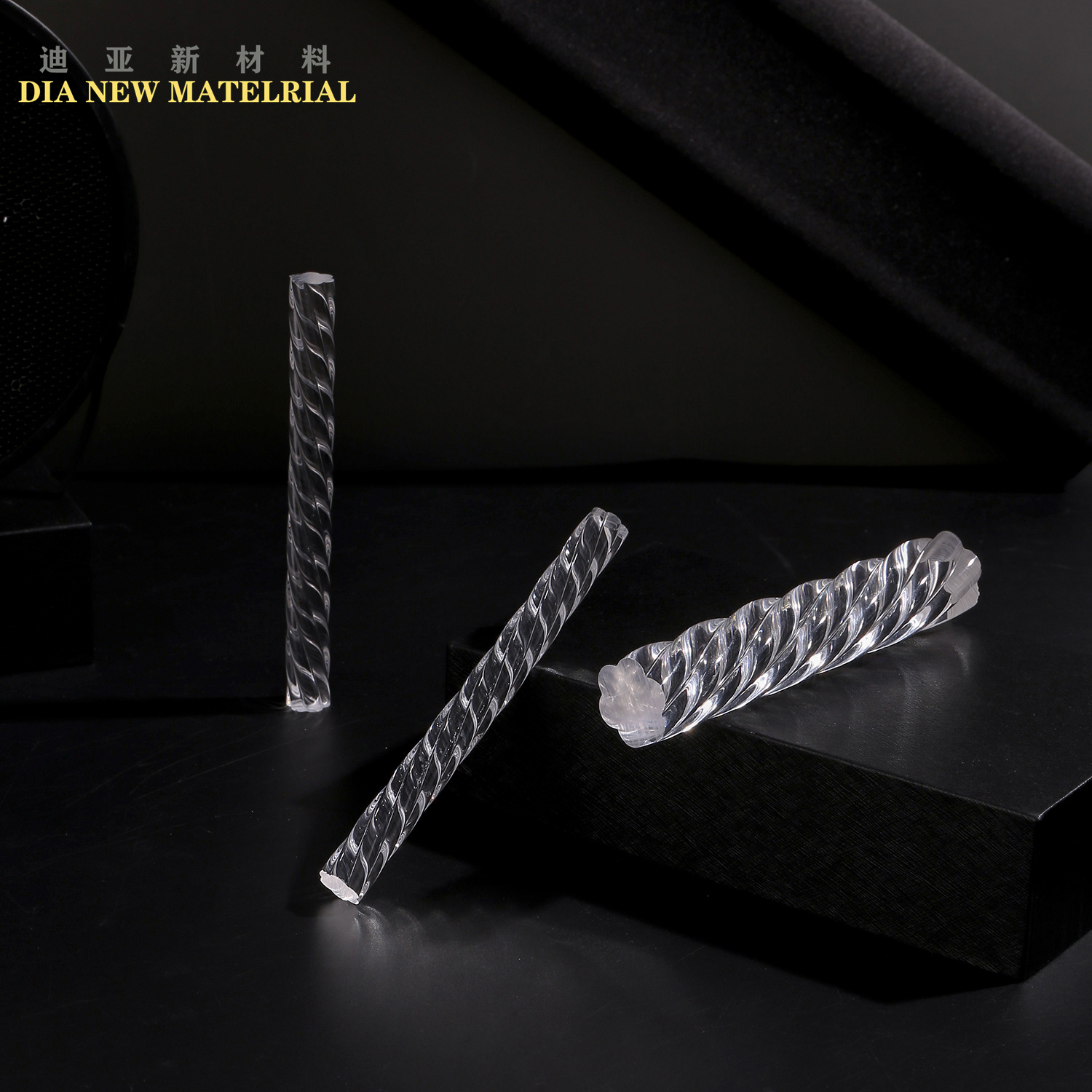 亚克力麻花棒透明扭纹棒梅花切面PMMA异型棒材有机玻璃拉手配件新