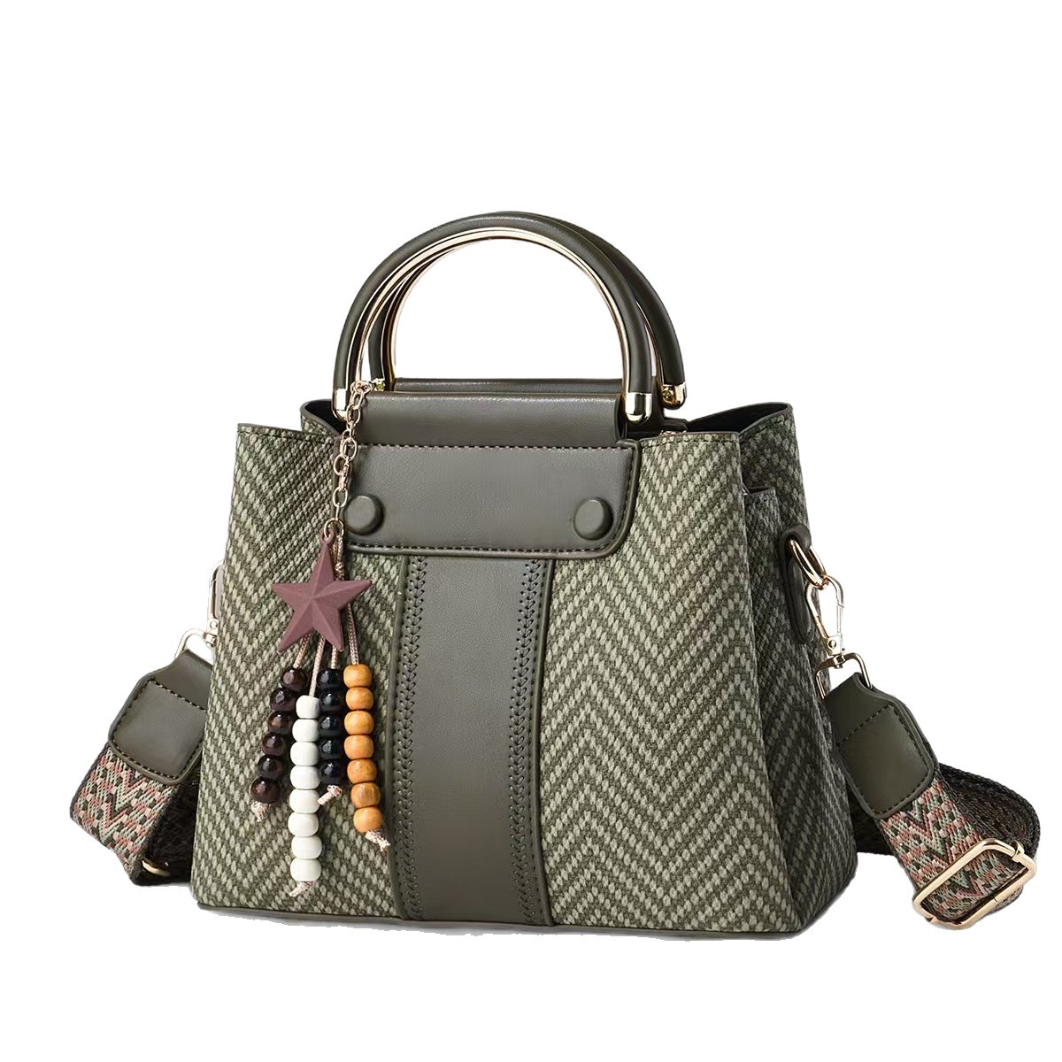 Temperamento sensación de tela bolso de mano color colgante ocio bolso de hombro de viaje diario versátil bolsas transfronterizas