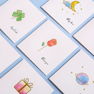 小清新简约贺卡高级感空白小卡片生日祝福简约创意手写礼物卡批发