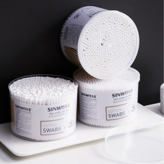 Cotton swab double-ended ear removal makeup remover cotton swab portable household disposable cleaning and disinfection cotton ball wooden swab wholesale