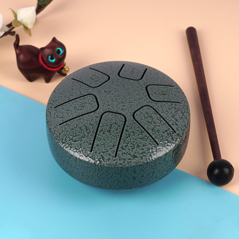 Mini tambor hueco 3,8 pulgadas tambor de lengua de acero de 6 tonos juguetes educativos fuente de instrumentos de percusión para niños fábrica transfronteriza exclusiva