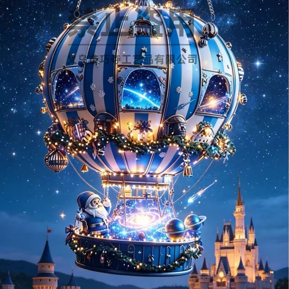 Nuevos productos transfronterizos de Navidad globos de aire acrílico Santa colgante dormitorio y sala de estar decoración de pared al por mayor
