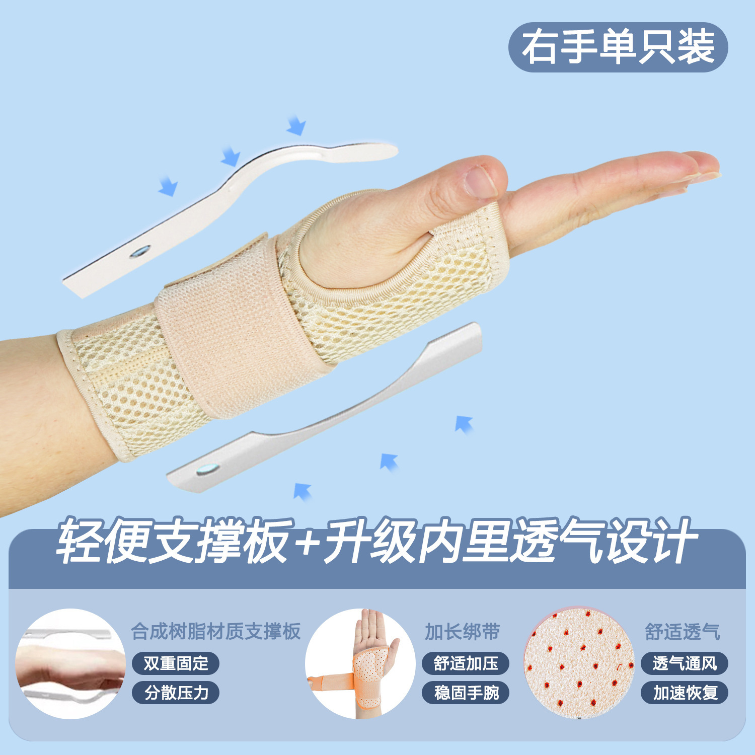 Titular de la muñeca protector de la muñeca vaina del tendón funda de soporte de la articulación correa de la muñeca guardia de muñeca masculina guardia de mano engranaje de protección femenina placa de acero al por mayor