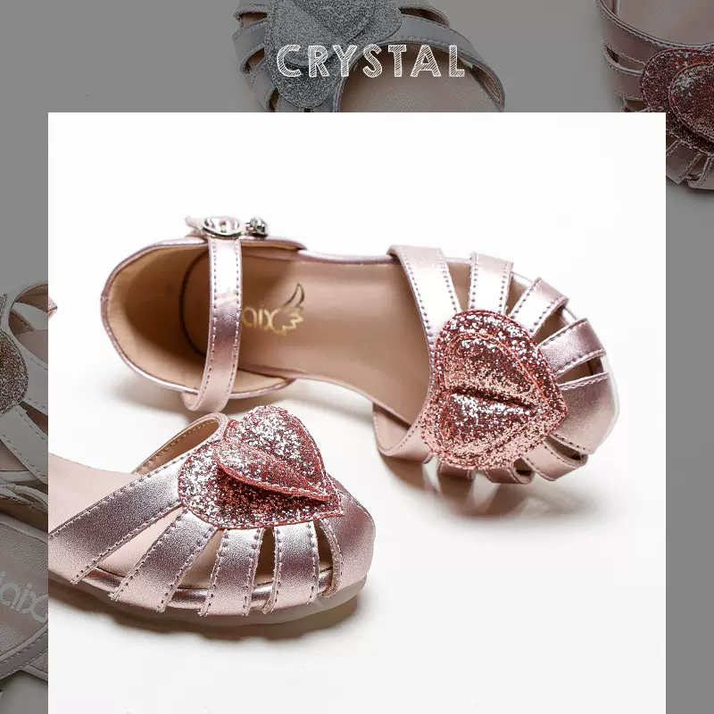 kids shoes厂家批发2022夏季新款凉鞋包头女童软底魔术贴儿童鞋