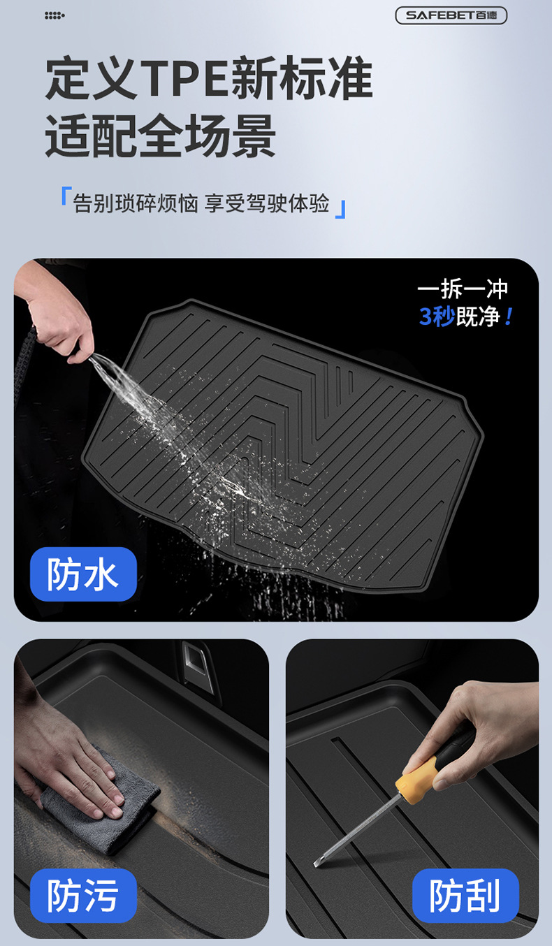 Suitable for Nissan X-Trail, Qashqai, Sylphy, Teana, N6, N7, Special Tpe Car Trunk Mat