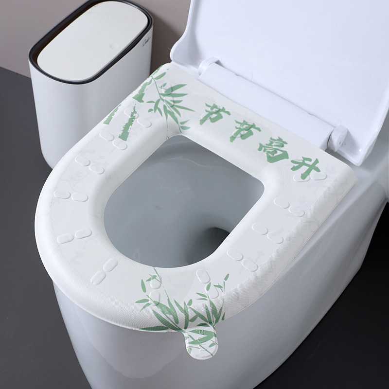 防水トイレマット、トイレシート、冬用、四季通用、トイレシリコンフォームリング、便座カバー、中国風|undefined