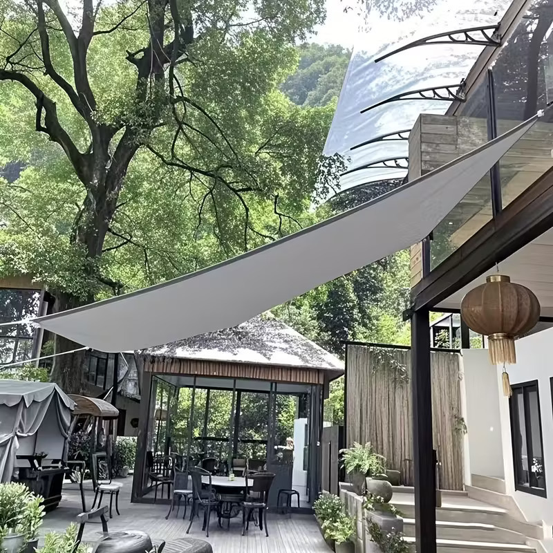 Xiyin Temu Cross-Border Outdoor Canopy in Stock, Rectangular Sunshade Sail, 420D Oxford Cloth Sunshade Sail, Triangular Shape