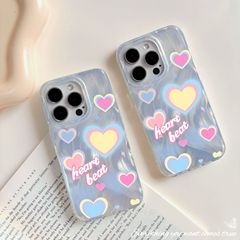 羽紗卡通愛心手機殼適用蘋果15promax新款iphone1413防摔12高級11