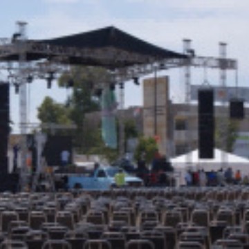 外贸创笙外销舞台 铝合金展台音乐节厂家直销螺丝架外销品展示架