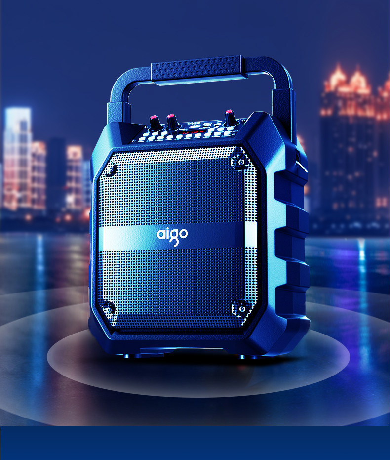 Patriot Square Dance Speaker Outdoor Bluetooth Speaker Karaoke Small Portable Handheld Integrated Microphone