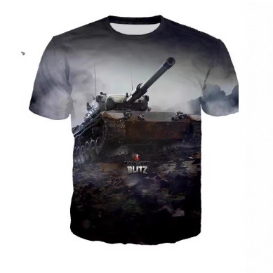 New Summer Popular Style of World of Tanks 3D Printed Men's T-Shirt Casual T-Shirt Quick-Drying Short Sleeves