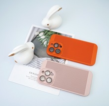 网壳iPhone13苹果14 Pro max手机壳适用散热精孔保护套防摔带磁吸