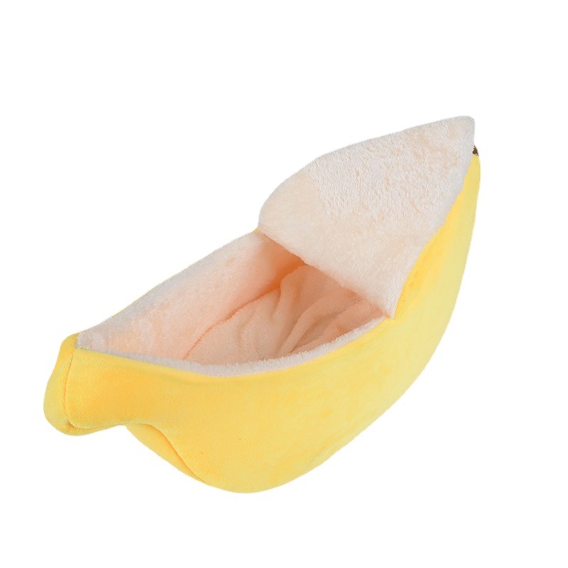 Fabricantes de suministro extraíble y lavable mascota nido perro estera transpirable perrera gato nido extraíble y lavable cama caliente esterilla Banana barco nido
