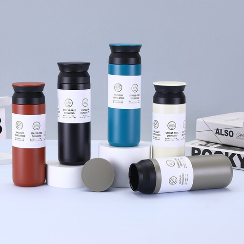 Japanese 304 stainless steel element cup student water cup outdoor car portable portable coffee thermos cup