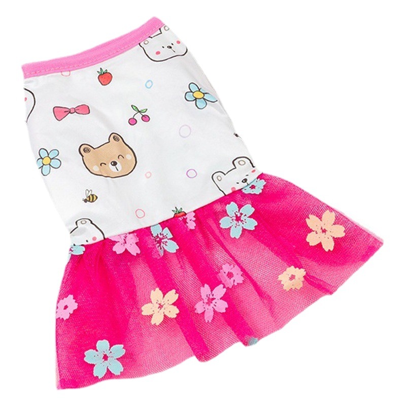 Ropa de primavera y verano, fuente de fábrica, ropa para mascotas, falda para mascotas, ropa para perros, falda para gatos, falda bonita de princesa para mascotas