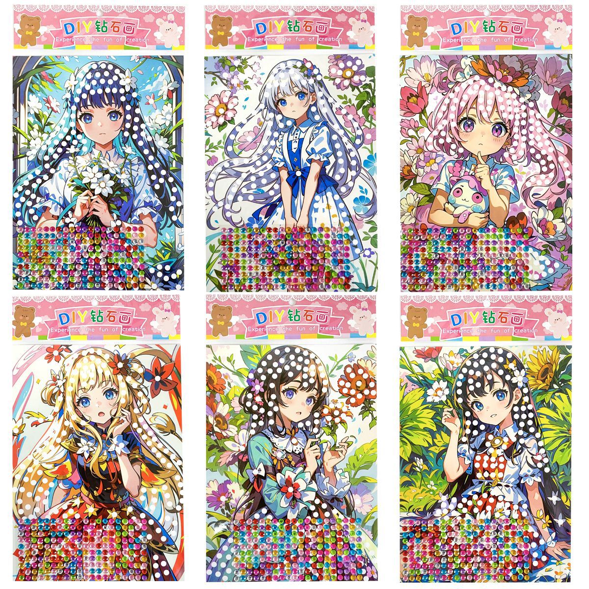 슈퍼 대형 애니메이션 소녀 다이아몬드 그림 6