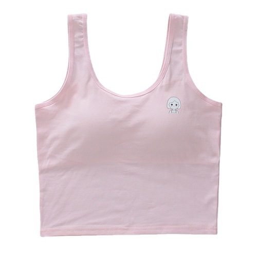 Girls vest long pure cotton children's tube top development period girl bra summer wear suspender underwear students 12