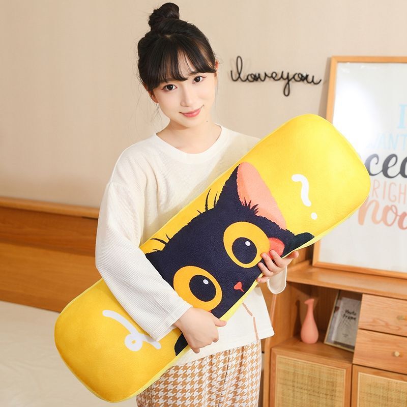かわいい猫ソファ枕ベッド寮ロングスリーピング枕女の子横向き寝脚ベッドサイド取り外し可能な洗えるクッション|undefined