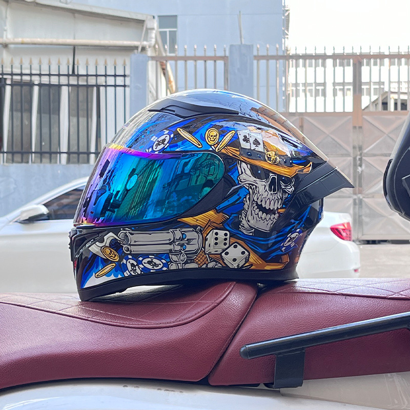El casco completo del casco de la cola grande de la motocicleta Jiekai se puede instalar con auriculares Bluetooth