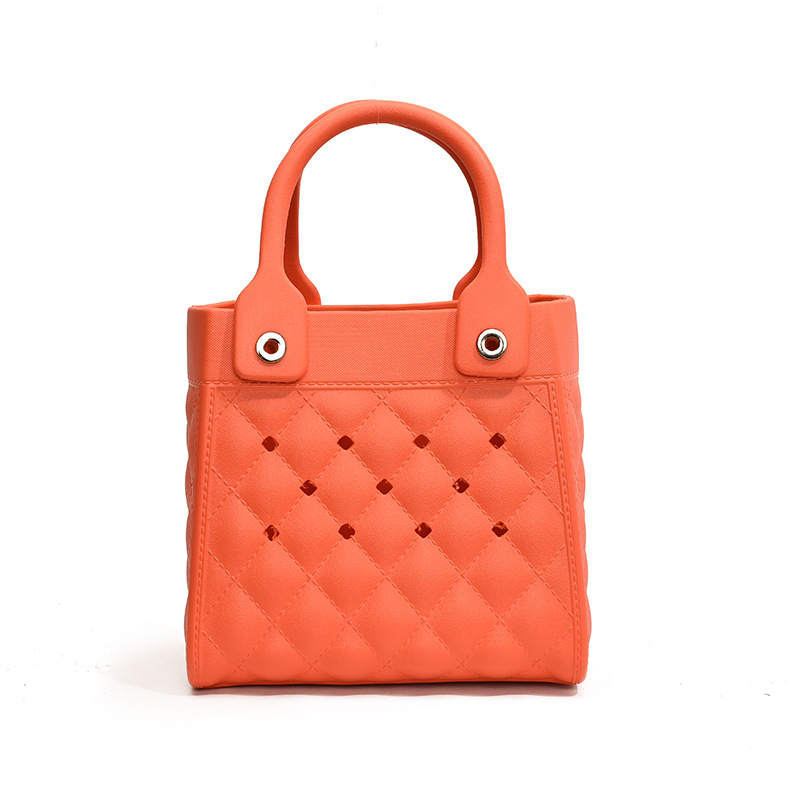 Bolso Tote de moda coreana 2025 verano nuevo estilo bolso femenino agujero hueco bolso de mano moda ringge bolso de playa marea