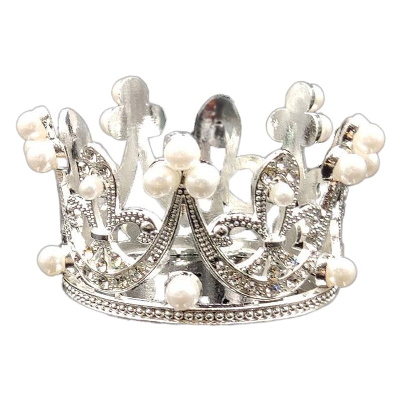 Danjie decoración de la torta de cumpleaños de los niños mini perla tamaño pequeño corona decoración corona princesa fábrica al por mayor