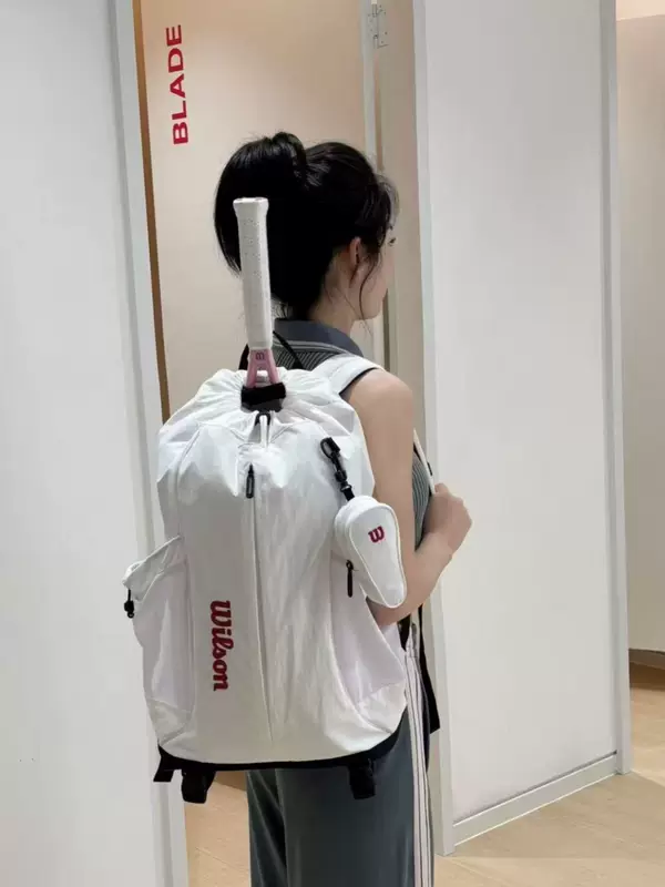 Cross-Border New Model W2 Tennis Bag, Men's and Women's Backpack, Couple's Casual Sports Fitness Badminton Bag with Independent Shoe Compartment